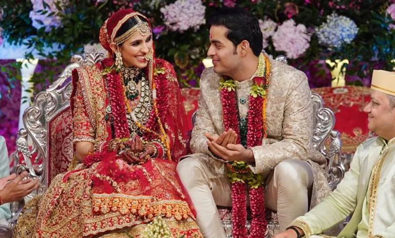 മുകേഷ് അംബാനിയുടെ മകൻ ആകാശ് അംബാനിയുടെ വിവാഹ ചിത്രങ്ങൾ