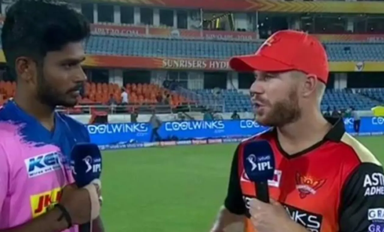 'നിങ്ങളാണ് എന്റെ ദിവസം തകര്‍ത്തത്'; വാര്‍ണറോട് സഞ്ജു സാംസണ്‍