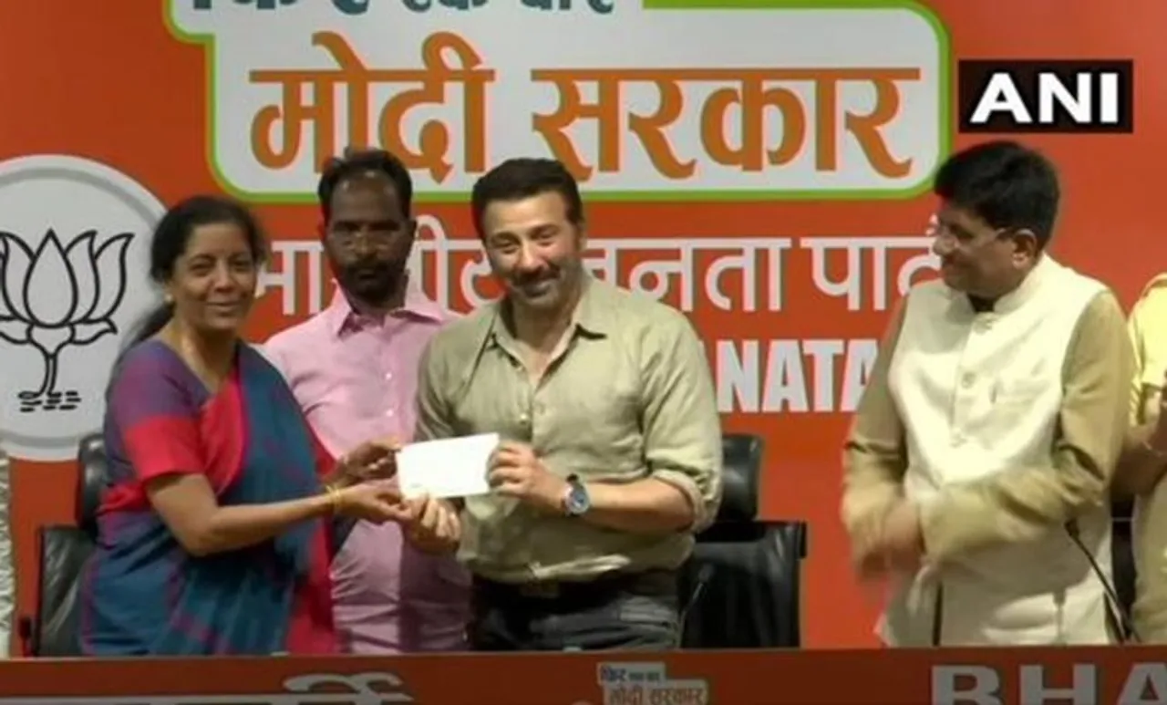 Lok Sabha Election 2019, ലോക്സഭാ തിരഞ്ഞെടുപ്പ് 2019 Bollywood, ബോളിവുഡ് BJP, ബിജെപി Sunny Deol സണ്ണി ഡിയോള്‍