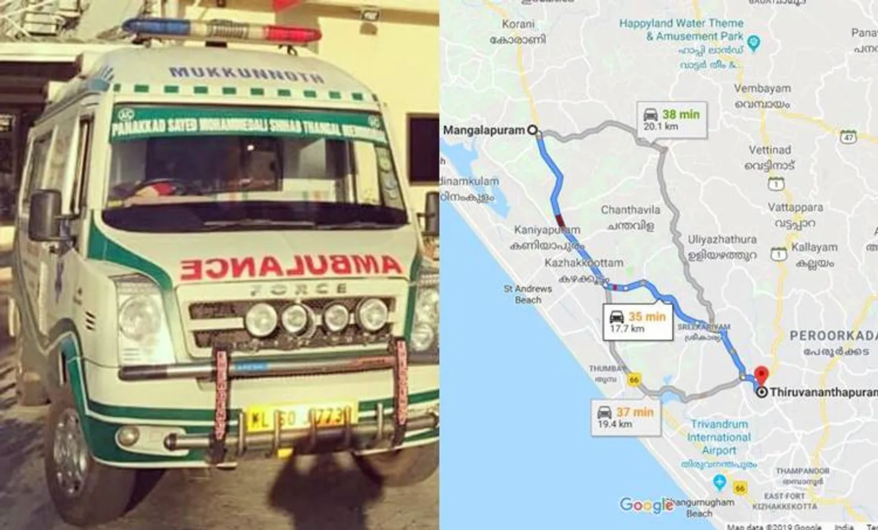 തൃശൂരില്‍ സജ്ജീകരണമൊരുക്കണമെന്ന് നിര്‍ദേശം; ആംബുലന്‍സ് എടപ്പാളില്‍