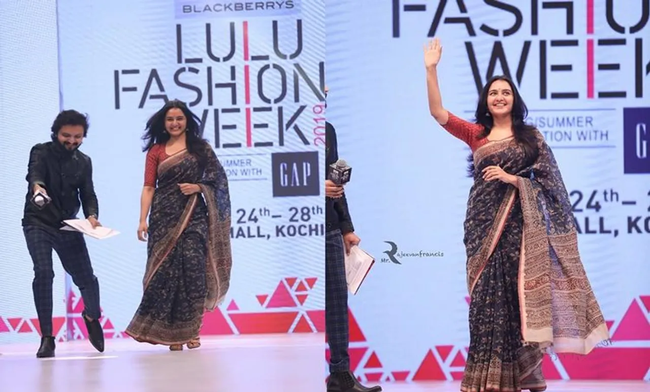 റാംപില്‍ ചുവടുവെച്ച് മഞ്ജു വാര്യര്‍: ഫാഷന്‍ വീക്കിന് സമാപനം