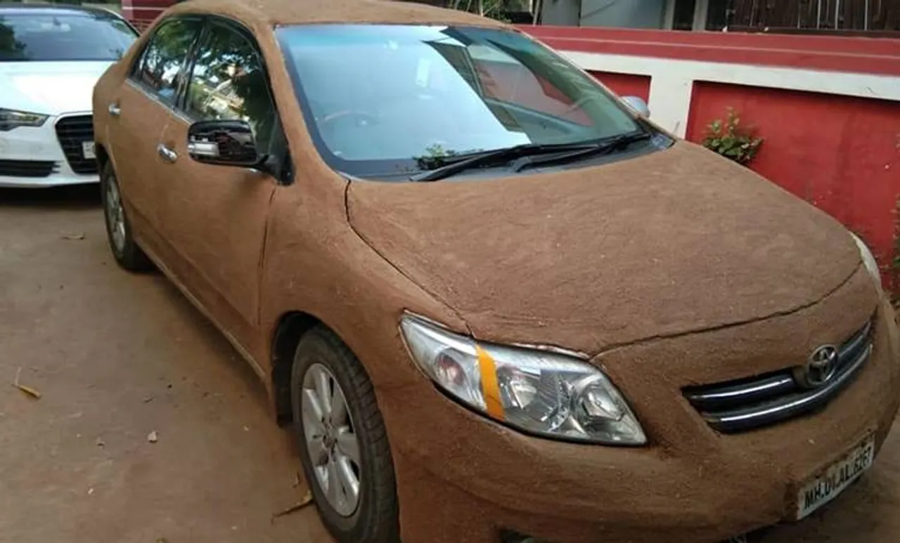 തണുപ്പിക്കാന്‍ ചാണകം; ഗുജറാത്തിലെ 'ഏസി' കാര്‍ സോഷ്യല്‍ മീഡിയയില്‍ വൈറല്‍