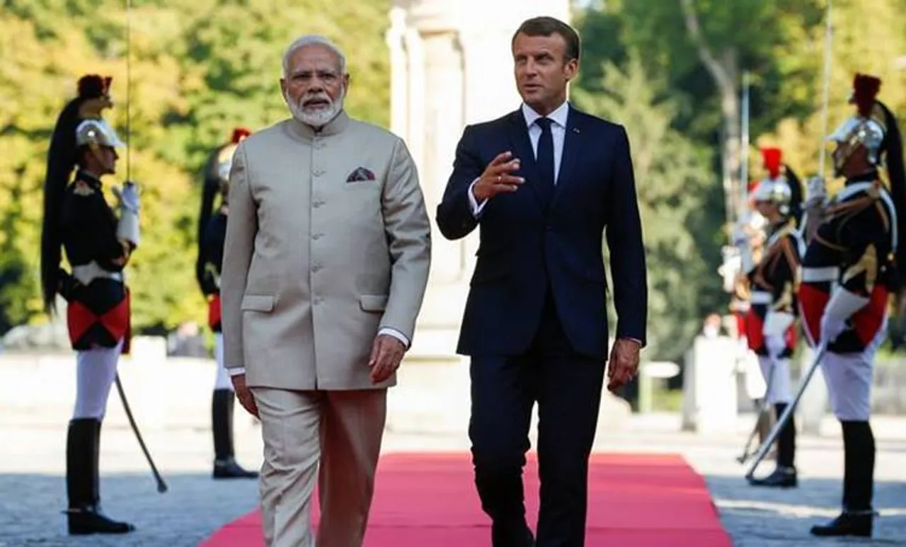 Narendra Modi and Macron