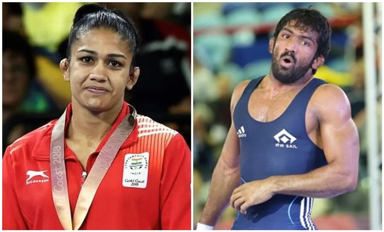BJP, haryana, ബിജെപി, ഹരിയാന, babita phogat, ബബിത ഫെഗട്ട്, yogeswar dutt, യോഗേശ്വർ ദത്ത്, ie malayalam, ഐഇ മലയാളം
