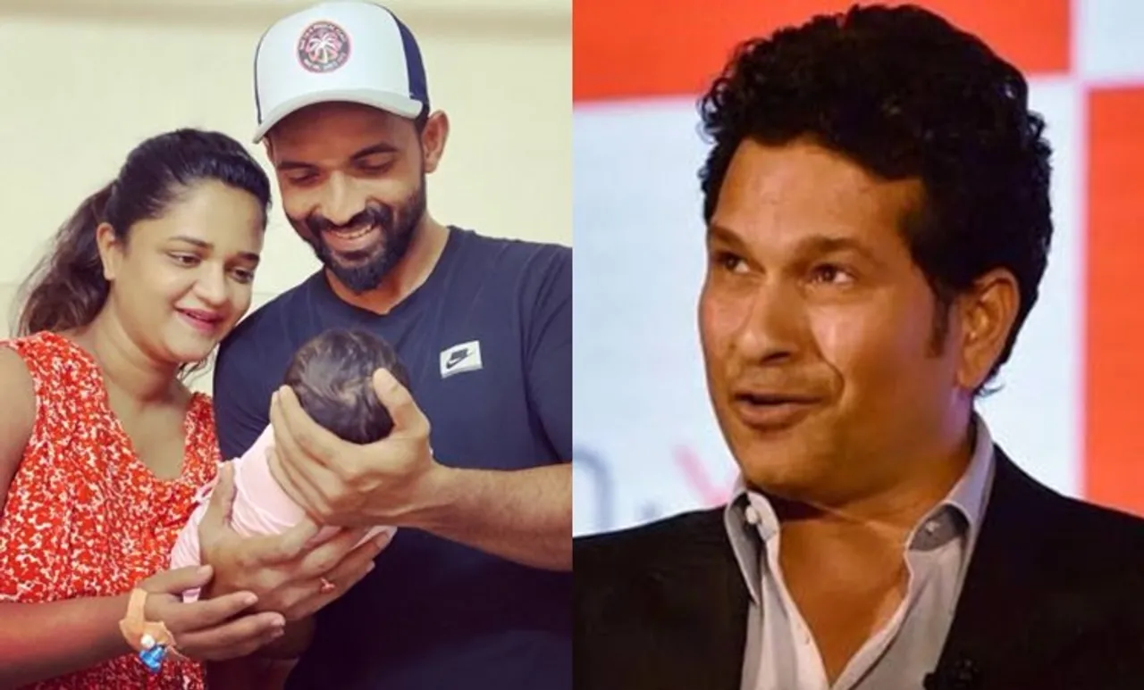 ഡയപ്പറുകള്‍ മാറ്റുന്ന നൈറ്റ് വാച്ച്മാന്റെ പുതിയ റോള്‍ ആസ്വദിക്കൂ; രഹാനെയോട് സച്ചിന്‍