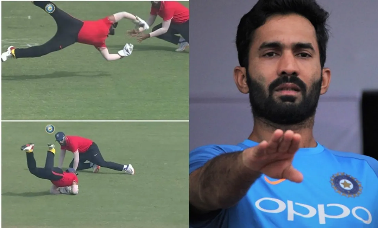 Dinesh Karthik,ദിനേശ് കാര്‍ത്തിക്, Dinesh Karthik Catch,ദിനേശ് കാര്‍ത്തിക് ക്യാച്ച്, DK, DK Catch, Dinesh Karthik Wicket Keeping, DK Wicket Keeper, ie malayalam,