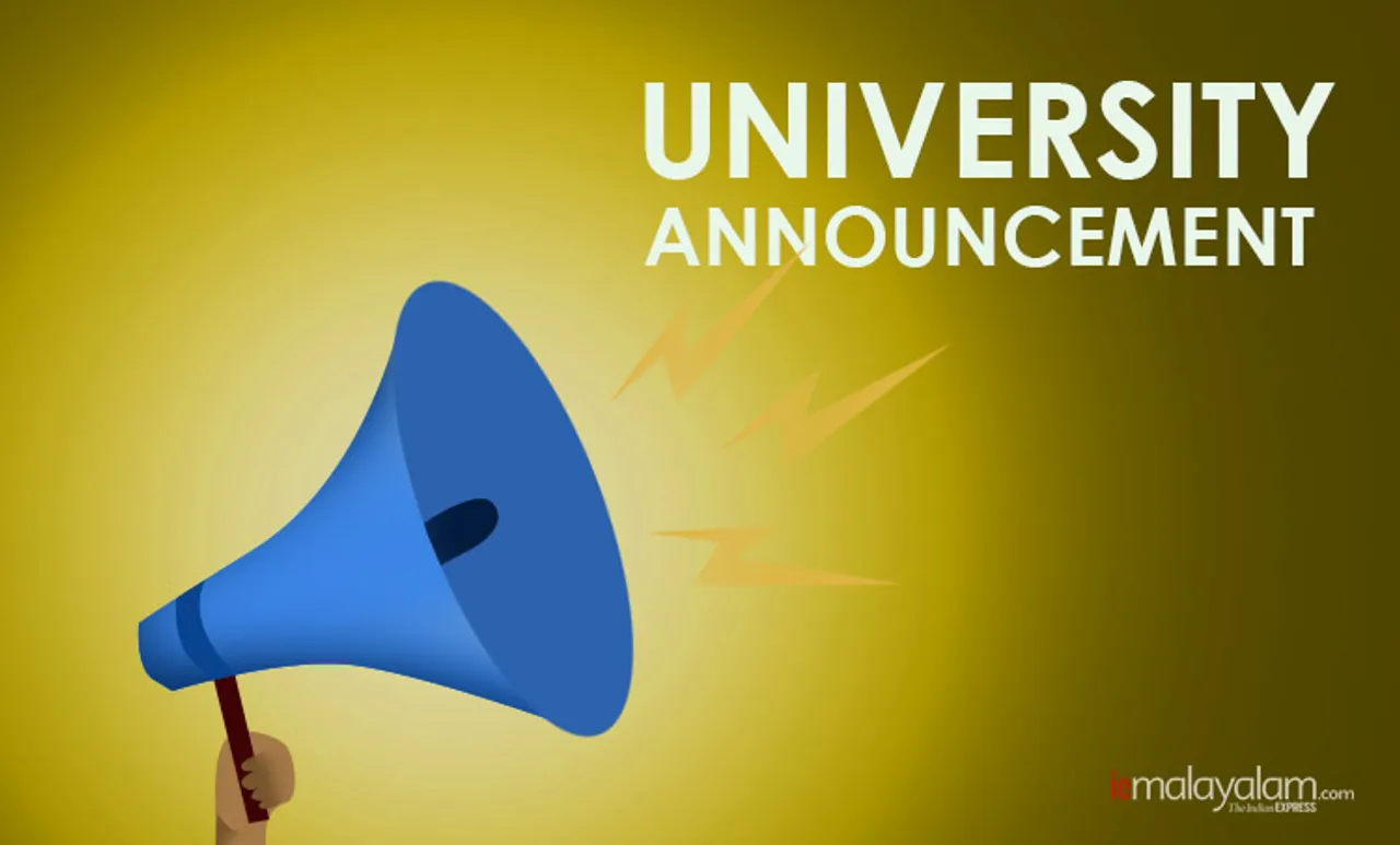 university announcements, ie malayalam