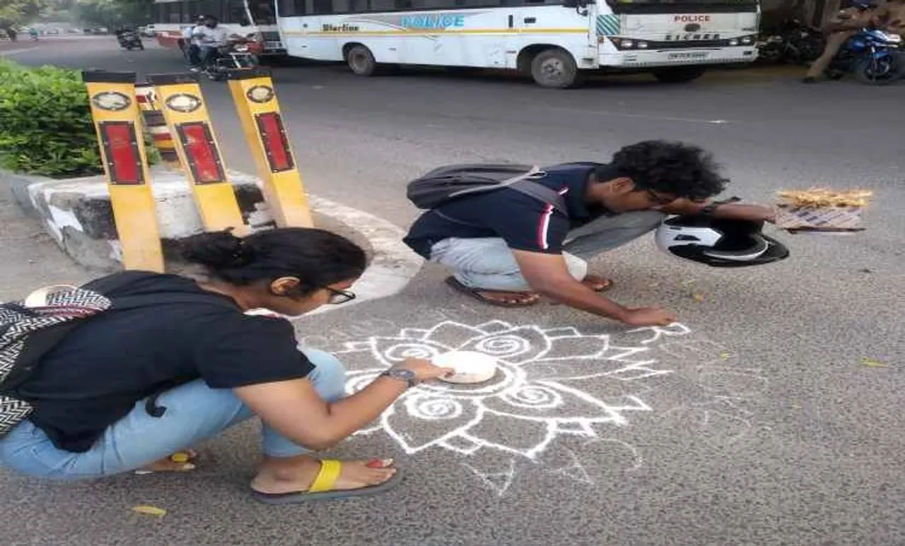 പൗരത്വ നിയമത്തിനെതിരെ പ്രതിഷേധം: വീടിനു മുന്നില്‍ കോലംവരച്ച അഞ്ച് പേര്‍ അറസ്റ്റില്‍