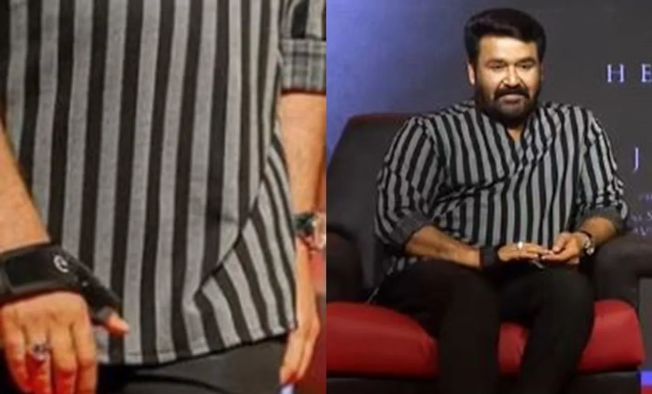 ലാലേട്ടന്റെ കൈയ്‌ക്ക് എന്തുപറ്റി? ചര്‍ച്ചയാക്കി സോഷ്യല്‍ മീഡിയ