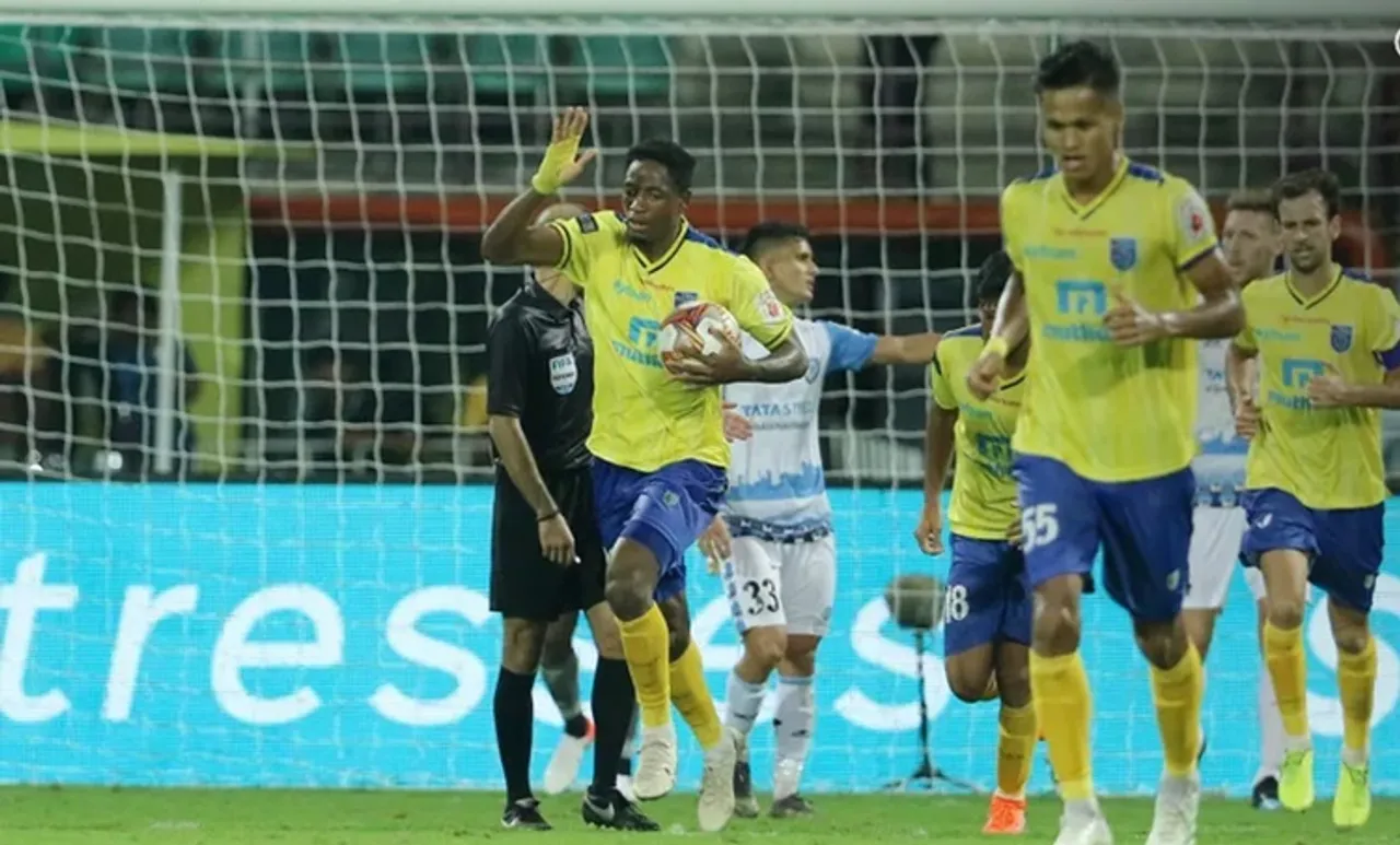 കേരളത്തിന്റെ മിശിഹ...; രണ്ടു ഗോളിന് പിന്നിൽനിന്ന ബ്ലാസ്റ്റേഴ്സിനെ സമനിലയിലെത്തിച്ച് മെസി