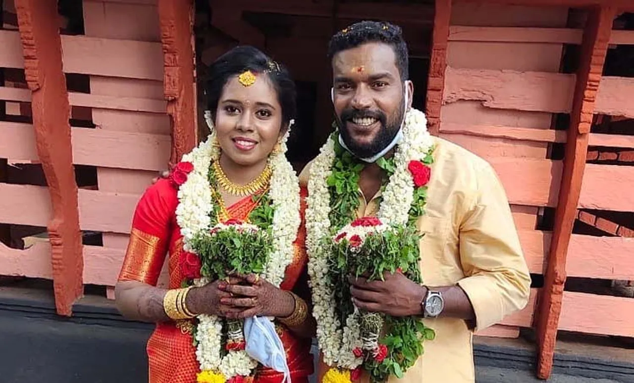 നടന്‍ മണികണ്ഠന്‍ ആചാരി വിവാഹിതനായി