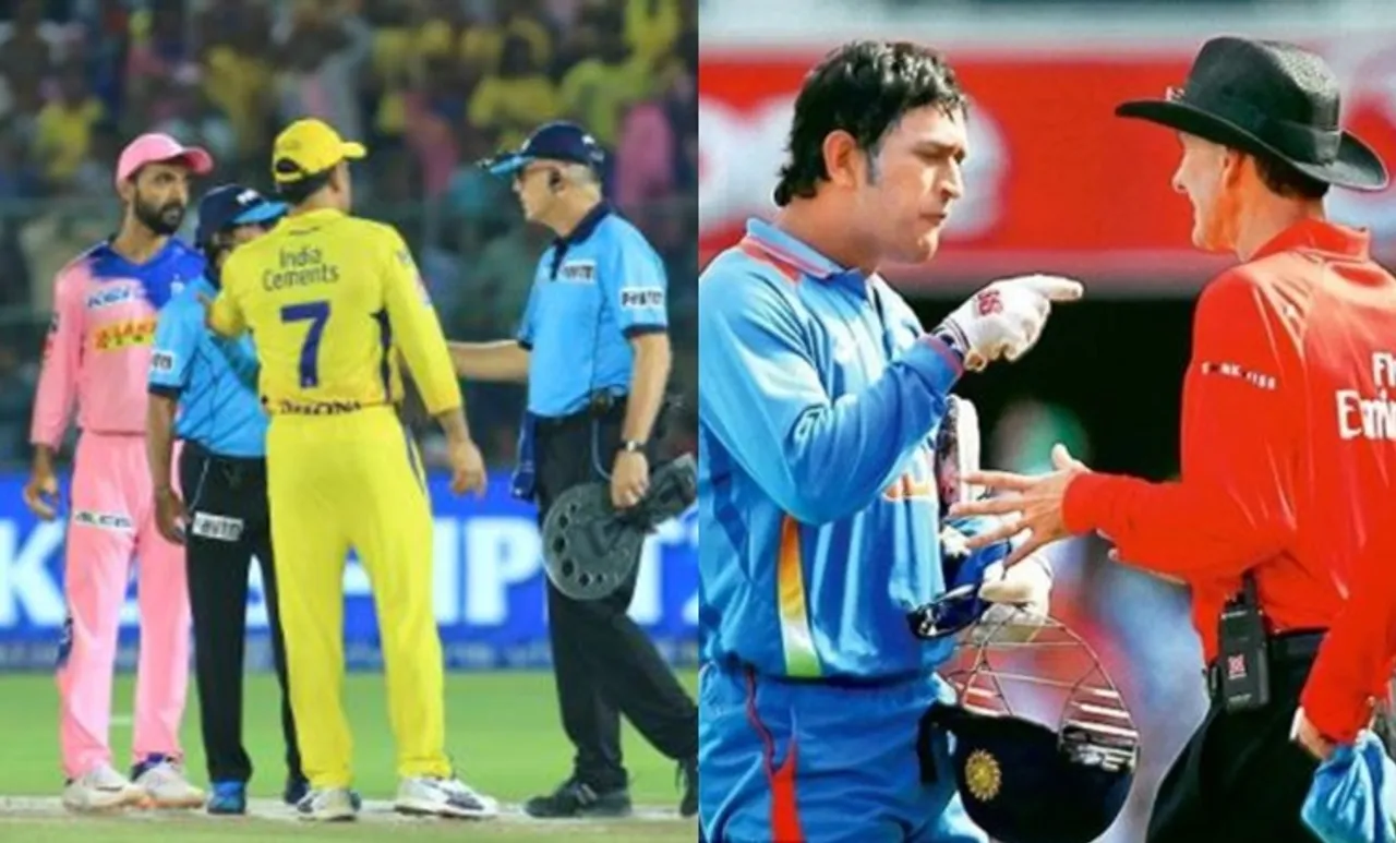 'ചൂടൻ' ധോണി; നിയന്ത്രണം വിട്ടു കളത്തിലേക്ക്, അംപയർക്ക് നേരെ വിരൽചൂണ്ടൽ