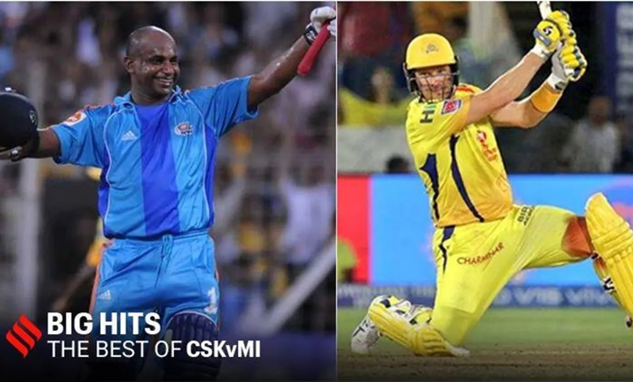 ipl 2020: mi vs csk, csk vs mi, chennai super kings vs mumbai indians, chennai super kings vs mumbai indians ipl 2019 final, sanath jayasuriya 114, shane watson bleeding knee, cricket news, ipl rivalry