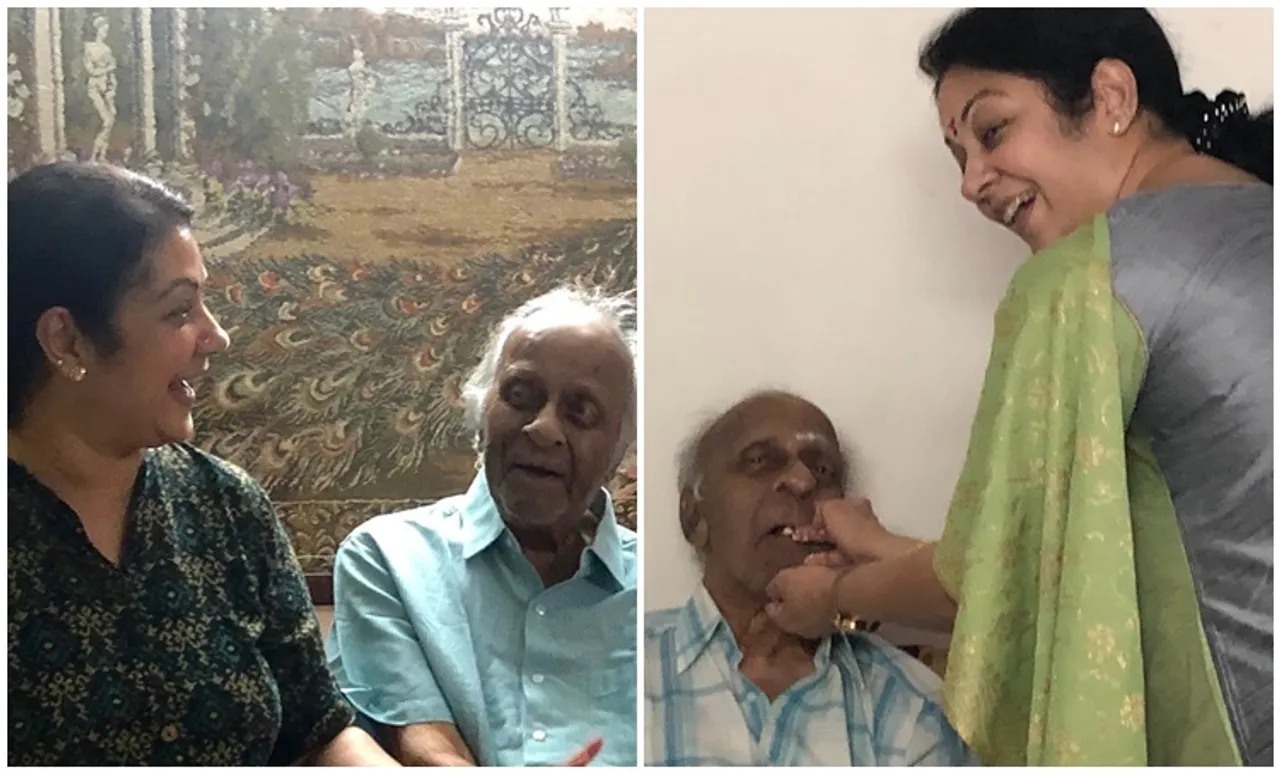 Shanthi krishnas father R Krishnan passed away