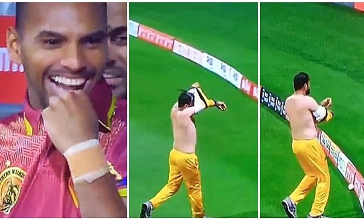 ഒന്നു തുണിയുടുക്കാനും സമ്മതിക്കില്ലേ.., ഫീൽഡർ ജഴ്‌സി മാറുന്നതിനിടെ ബൗണ്ടറി, വീഡിയോ