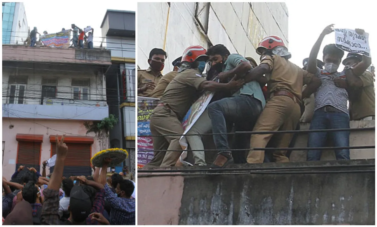 Suicide Attempt by PSC Rank Holders Protest Near secretariat, Suicide Attempt, PSC Rank Holders, PSC Rank Holders Protest, PSC Rank Holders Protest Near secretariat, ആത്മഹത്യാ ശ്രമം, പിഎസ്‌സി, ഉദ്യോഗാർത്ഥികൾ, ie malayalam