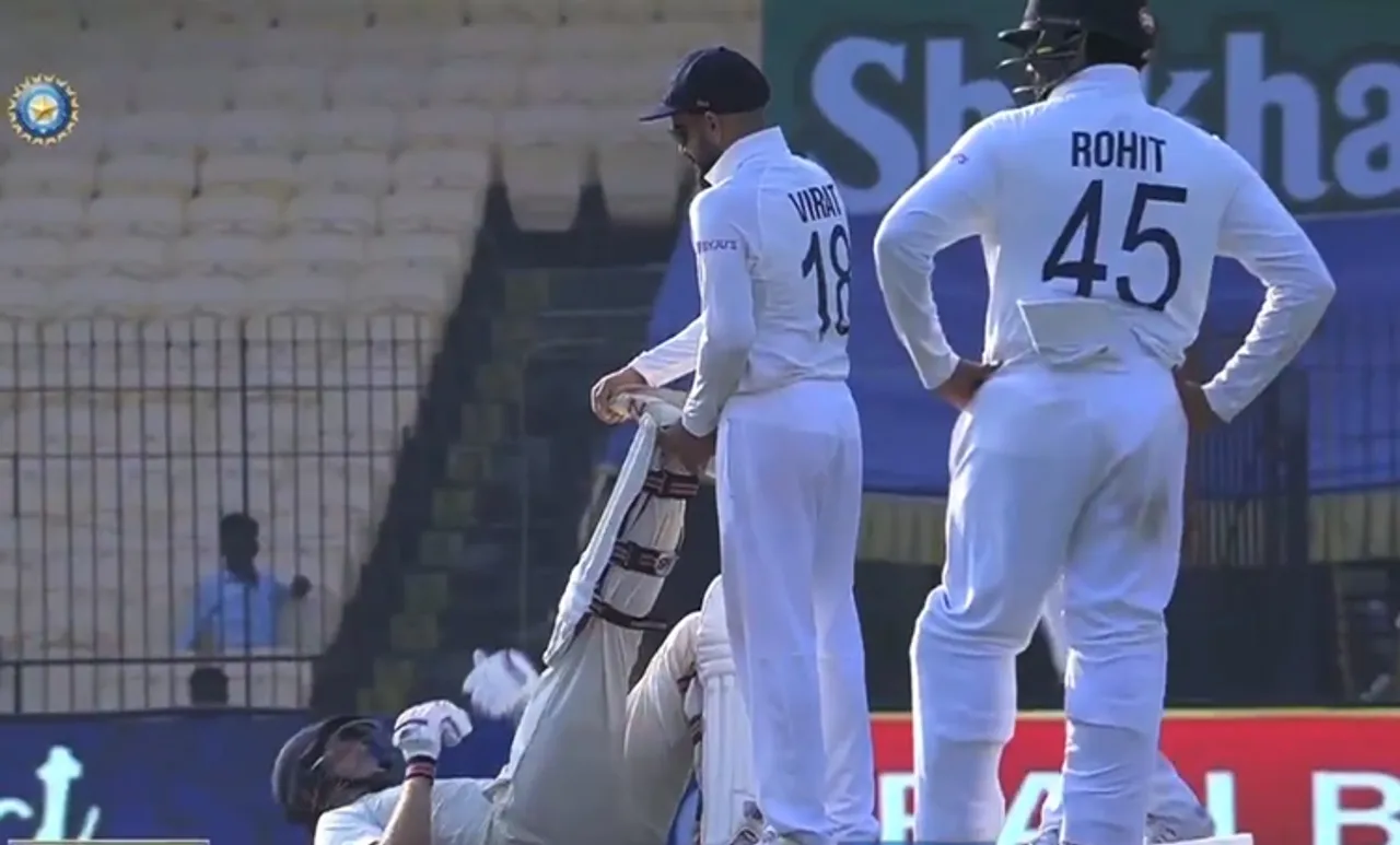 റൂട്ട് കാലുളുക്കി ഗ്രൗണ്ടിലിരുന്നു; ആദ്യം ഓടിയെത്തിയത് കോഹ്‌ലി, പിന്നാലെ സ്‌ട്രെച്ചിങ്