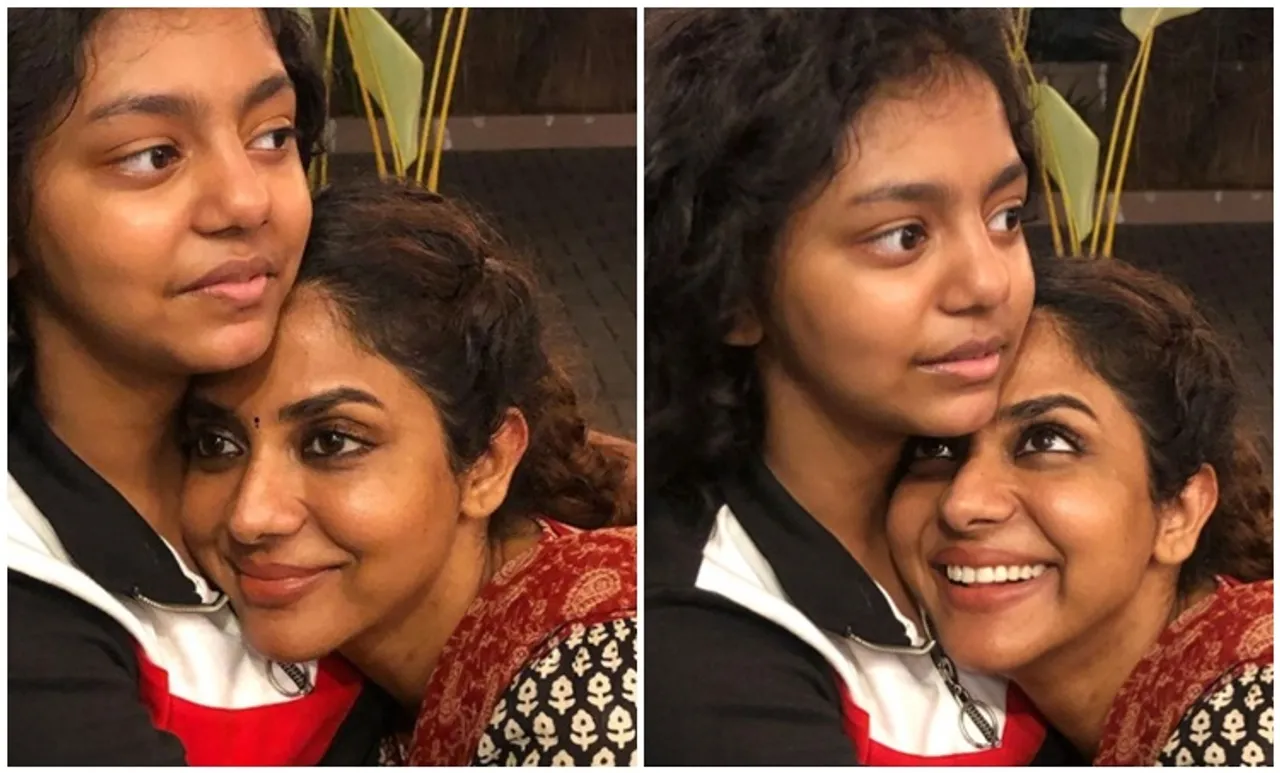 Poornima Indrajith, പൂർണിമ ഇന്ദ്രജിത്ത്, Poornima indrajith photos, Poornima Indrajith new year, Poornima Indrajith saree photos, Poornima Indrajith with daughter nakshathra