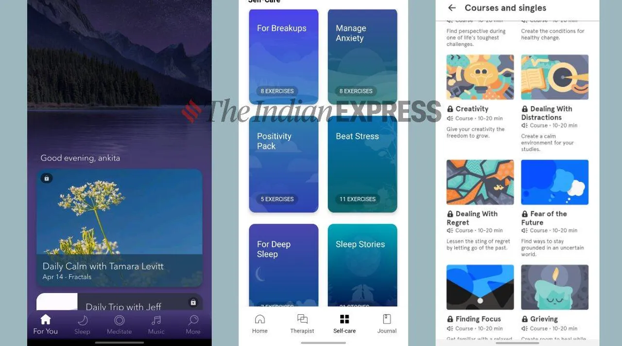 covid 19,കോവിഡ് 19, coronavirus,കൊറോണ വൈറസ്, covid 19 news, reducing stress apps,മാനസിക സമ്മർദ്ദം, mindfulness, mindfulness apps, reducing stress app in india, meditation app, meditation app in india, best apps for reducing stress, Best apps for meditation,മെഡിറ്റേഷൻ ആപ്പുകൾ, Best apps for mindfulness, anxiety and atress app, headspace app, calm app, shine app, wysa, mindfulness therapy, clam app, shine app, Best apps for reducing stress, Best apps for meditation, Best apps for mindfulness, Anxiety & Stress app, Headspace app, calm app, Shine app, Wysa, mindfulness therapy, ie malayalam