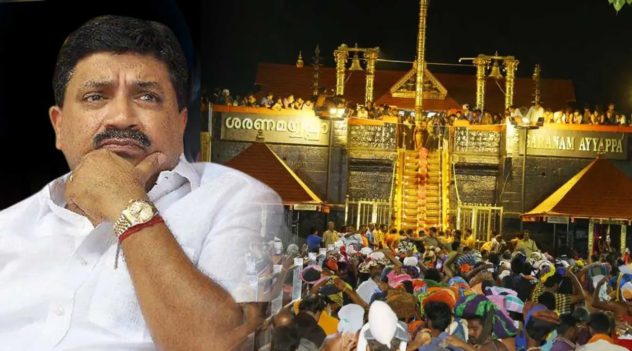 ശബരിമലയിൽ വിഗ്രഹം സമർപ്പിച്ച കുടുംബത്തിൽ നിന്ന്  തമിഴ്നാട് മന്ത്രി