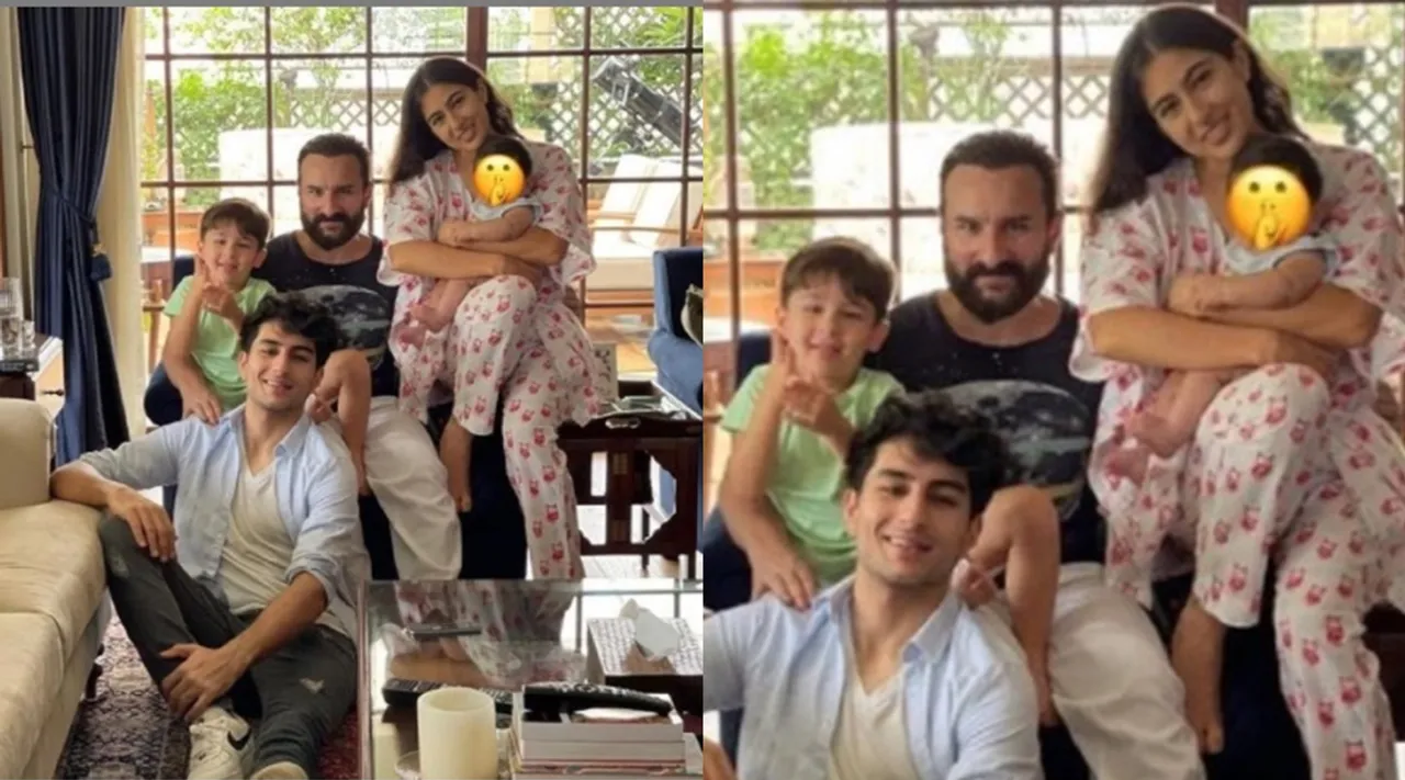 Saif Ali Khan, Sara Ali Khan, Ibrahim Ali Khan, Taimur Ali Khan, Jeh Ali Khan, sara Eid celebrations, kareena, saif kareena, saif kareena kids, Saif Ali Khan kids, Saif Ali Khan family