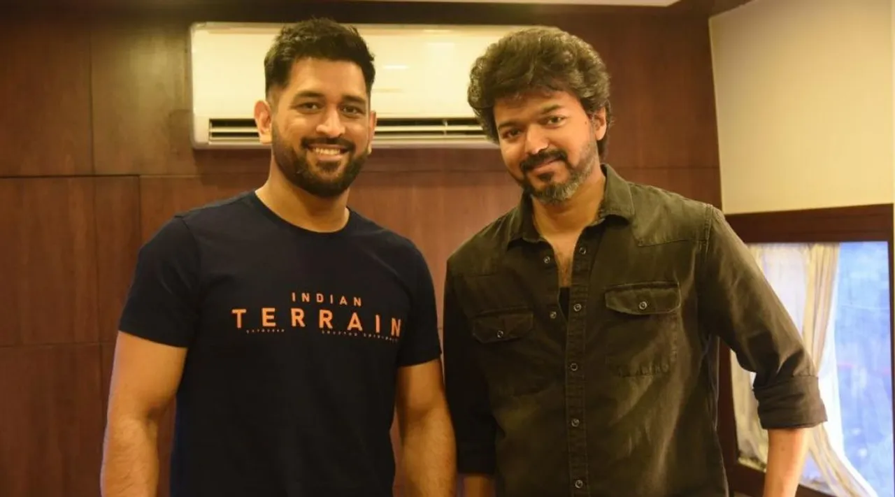 Vijay, Thalapathy Vijay, Dhoni, dhoni vijay photos, Mahendra Singh Dhoni, Thala Dhoni, Vijay, Mahendra Singh Dhoni, Chennai Super Kings, Beast, Beast Chennai, ie malayalam