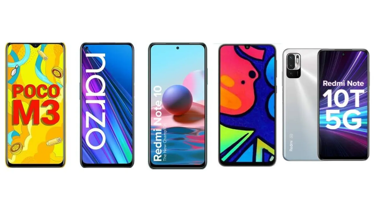 Redmi Note 10, Realme Narzo 30, Redmi Note 10T 5G, Samsung Galaxy F41, Poco M3, Best battery phones, best phones below Rs 15000, ie malayalam