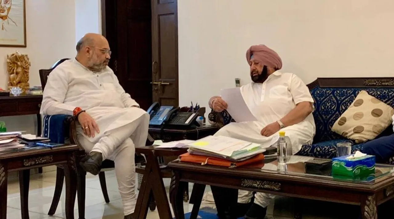 Amit Shah, Amarinder sIngh, Punjab, Congress, Punjab Political Crisis, IE Malayalam