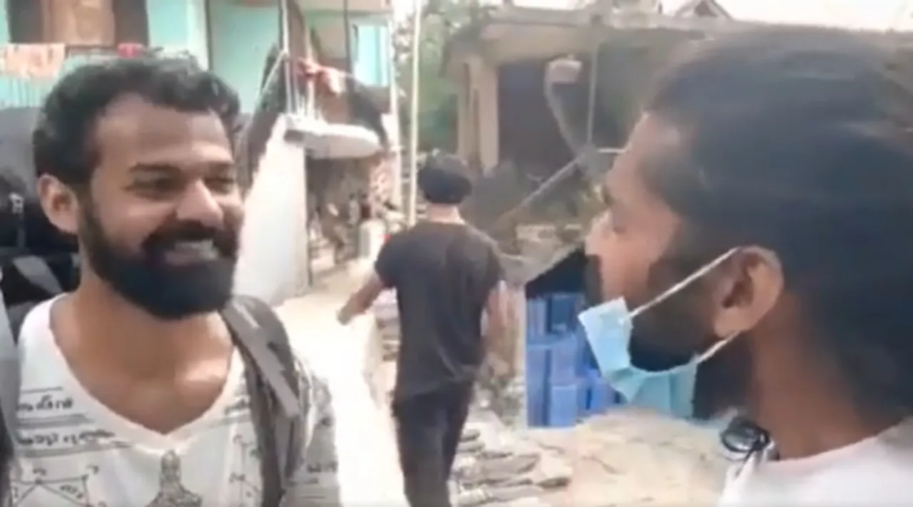 Pranav Mohanlal, പ്രണവ് മോഹൻലാൽ, Pranav Viral Video, പ്രണവ് വെെറൽ വീഡിയോ, Pranav Carry Bag, പെട്ടി ചുമന്ന് പ്രണവ്, IE Malayalam, ഐഇ മലയാളം
