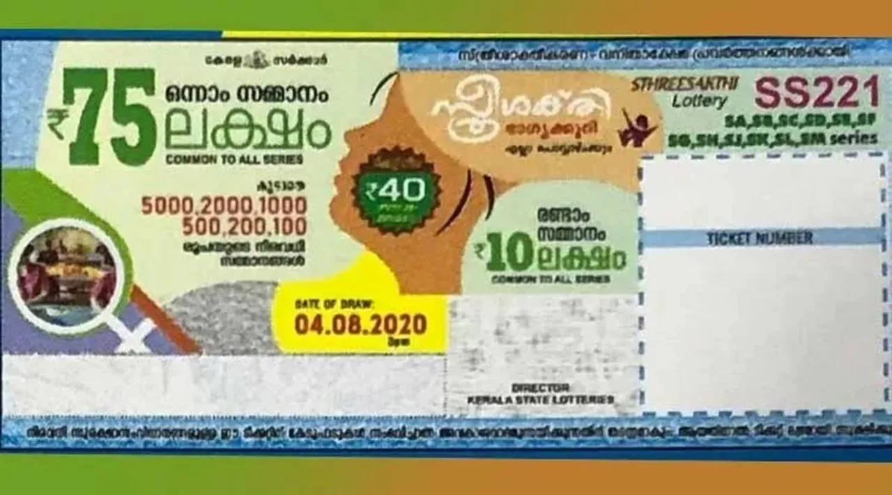 Kerala Lottery Result, winning number for First prize, Sthree Sakthi SS result