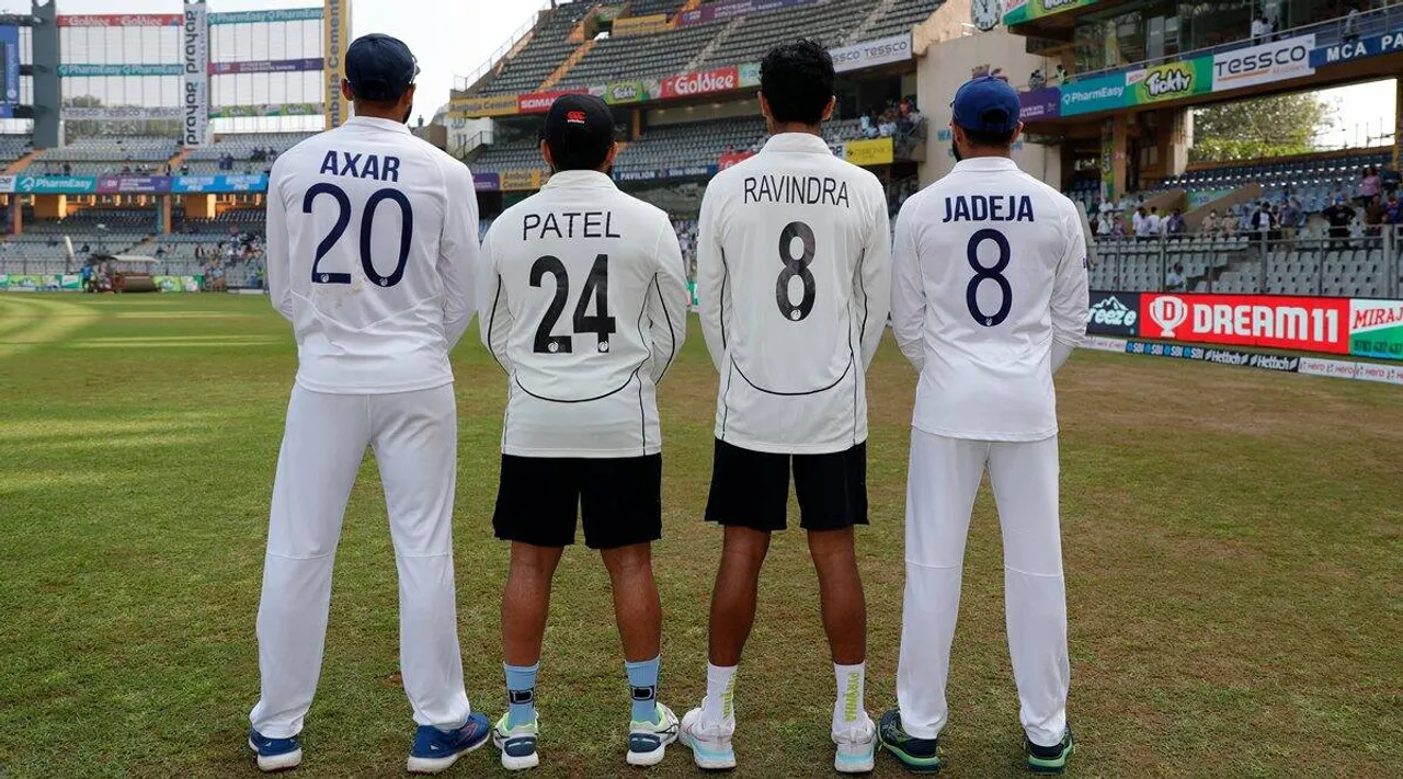 india vs new zealand, axar patel, ajaz patel, ravindra jadeja, rachin ravindra, ind vs nz, cricket news, sports news, ക്രിക്കറ്റ്, അക്സർ പട്ടേൽ, അജാസ് പട്ടേൽ, രചിൻ രവീന്ദ്ര, രവീന്ദ്ര ജഡേജ, IE Malayalam
