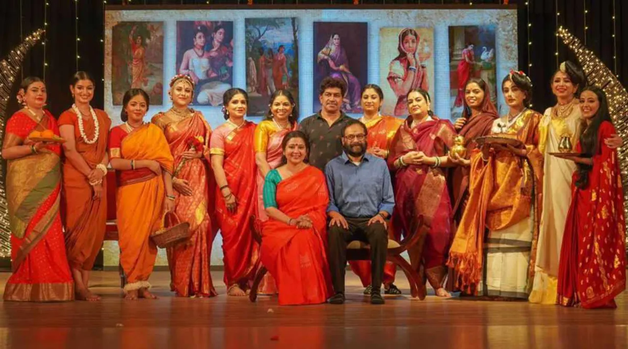 രവിവർമ ചിത്രങ്ങളിലെ കഥാപാത്രങ്ങളായി സഹപ്രവർത്തകർ; ഇത് വ്യത്യസ്തമായ യാത്ര അയപ്പ്