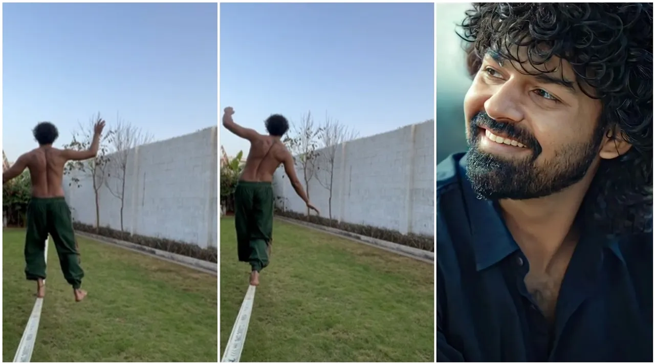 Pranav Mohanlal, slackline walk