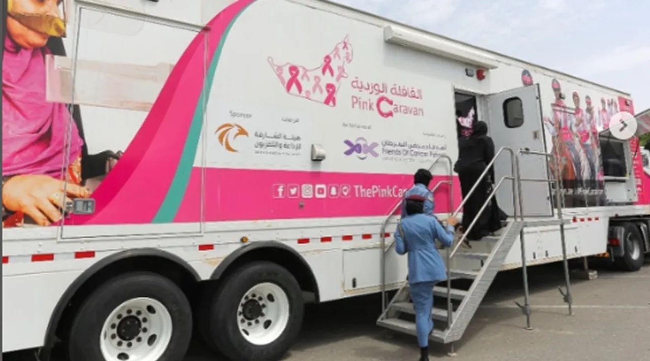 Pink Caravan cancer screening, Sharjah, UAE