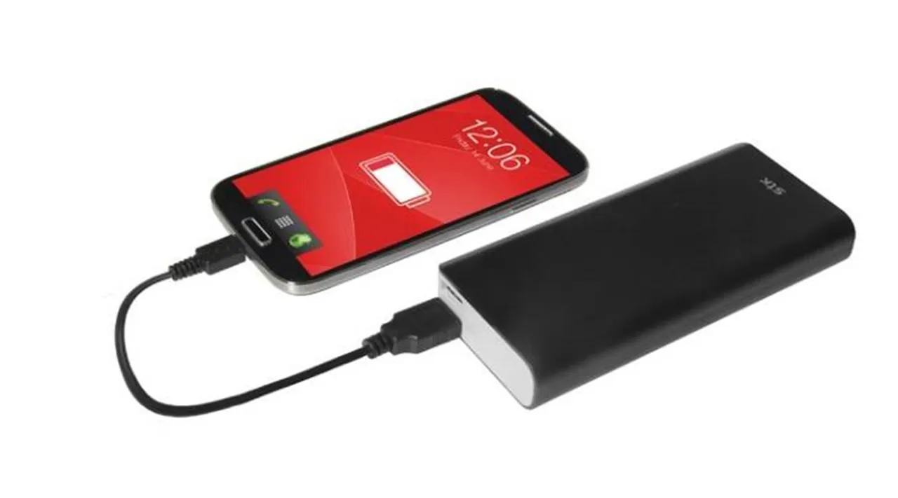 Power bank. Smartphone