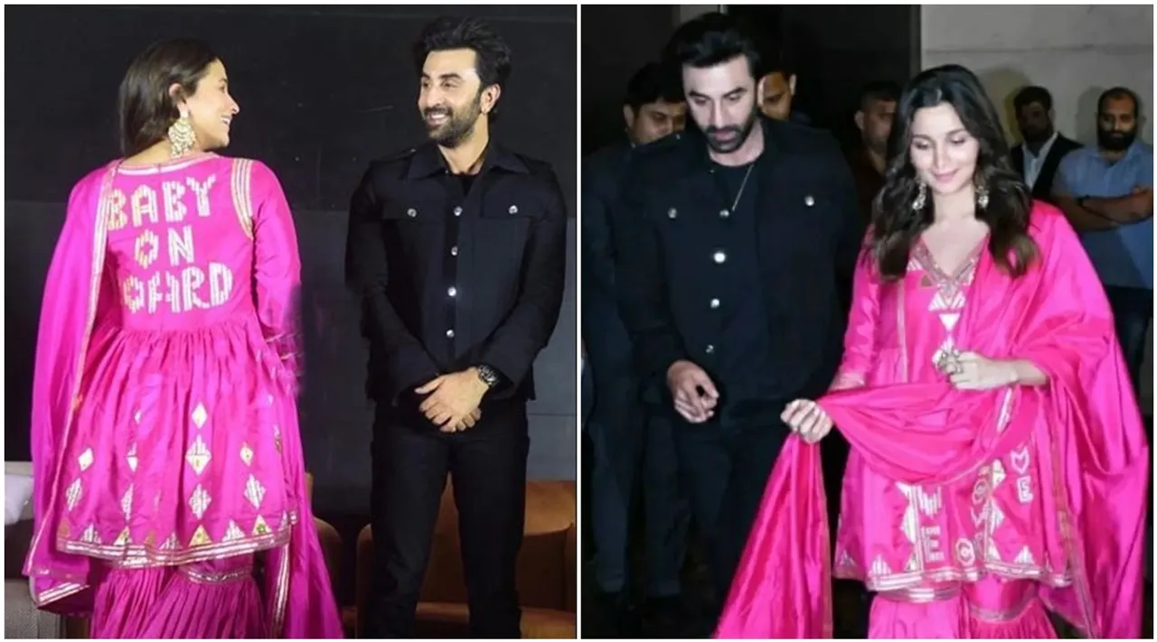 Alia Bhatt, Alia Bhatt Baby on Board Sharara set