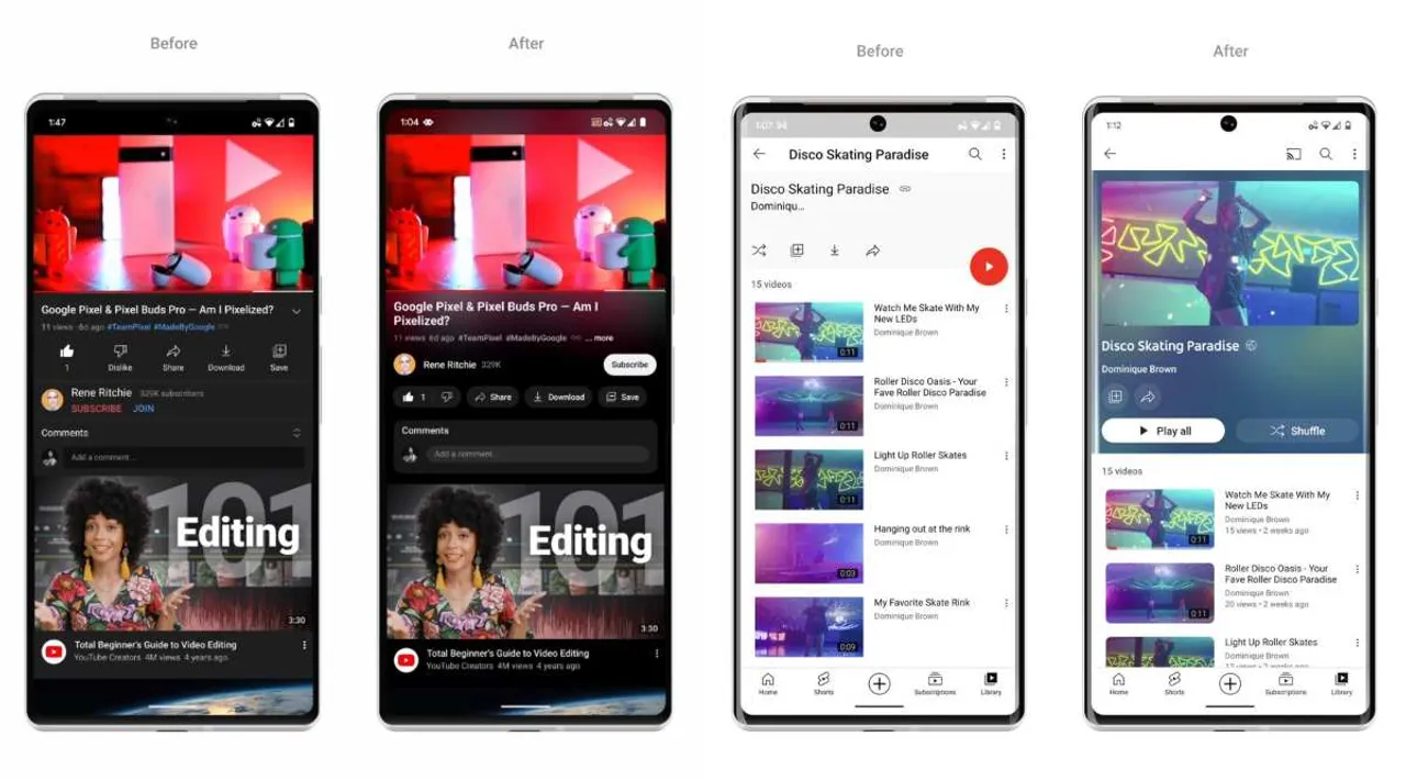 YouTube-app-update-collage