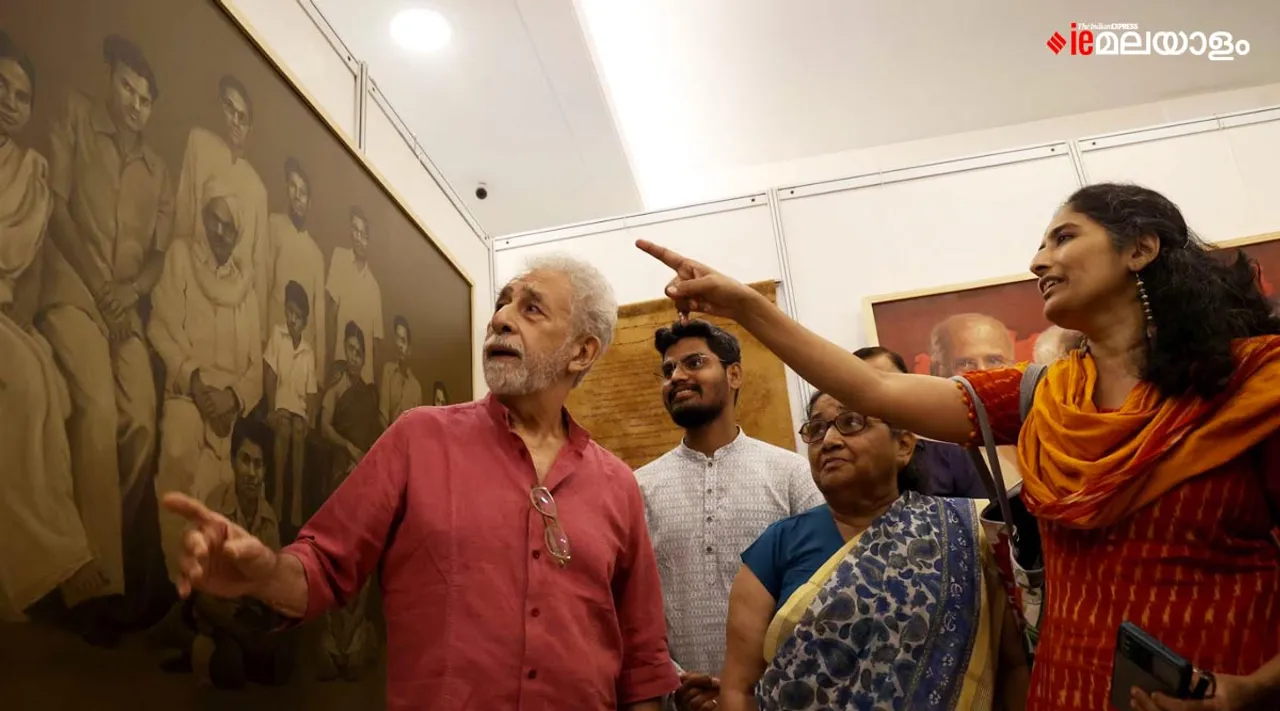 Dr Narendra Dabholkar, art exhibition, Naseeruddin Shah, Narendra Dabholkar art exhibition photos