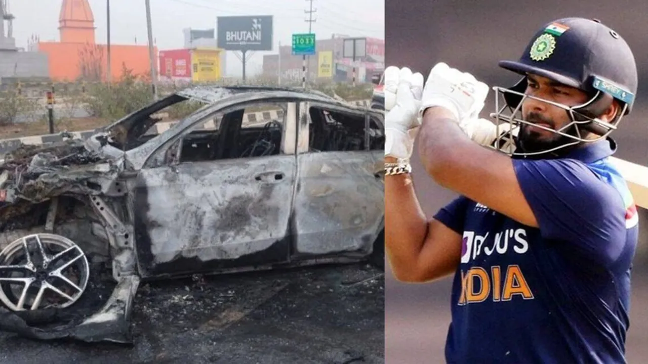 Rishabh-pant,accident,bmw car,-hits-with-divider-severely-injured,CENTRE