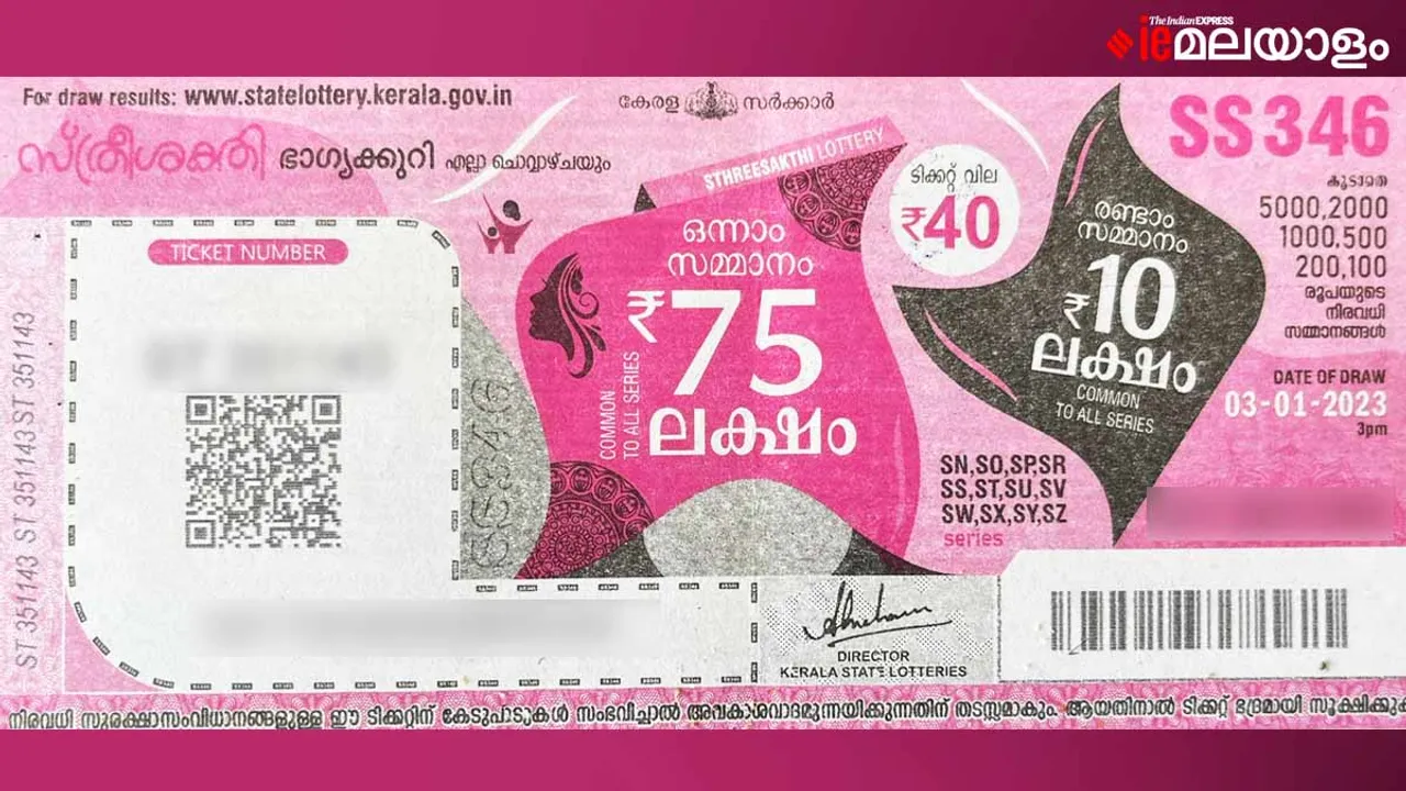 Sthree Sakthi lottery, kerala lottery, ie malayalam
