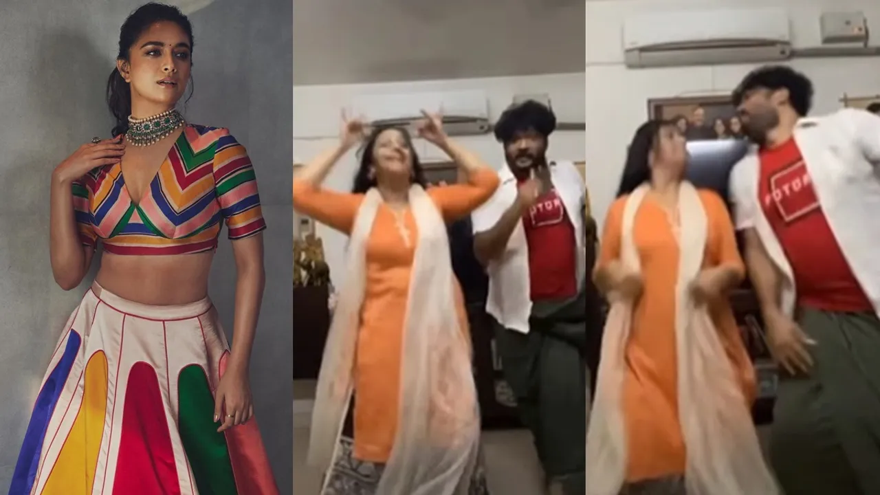 Keerthy Suresh, Menaka suresh dance, Chamkeela Angeelesi