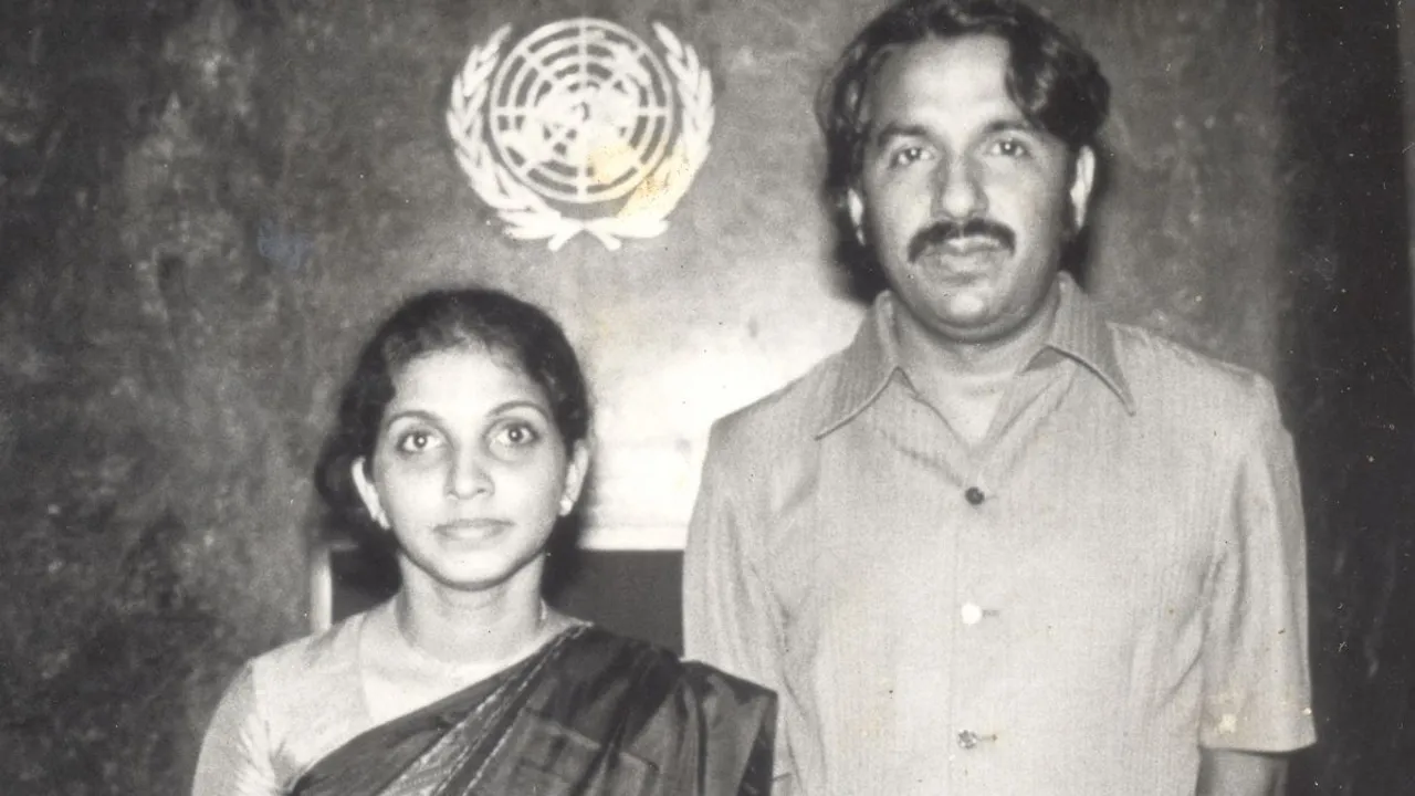 Oomen Chandy with Wife Mariyamma