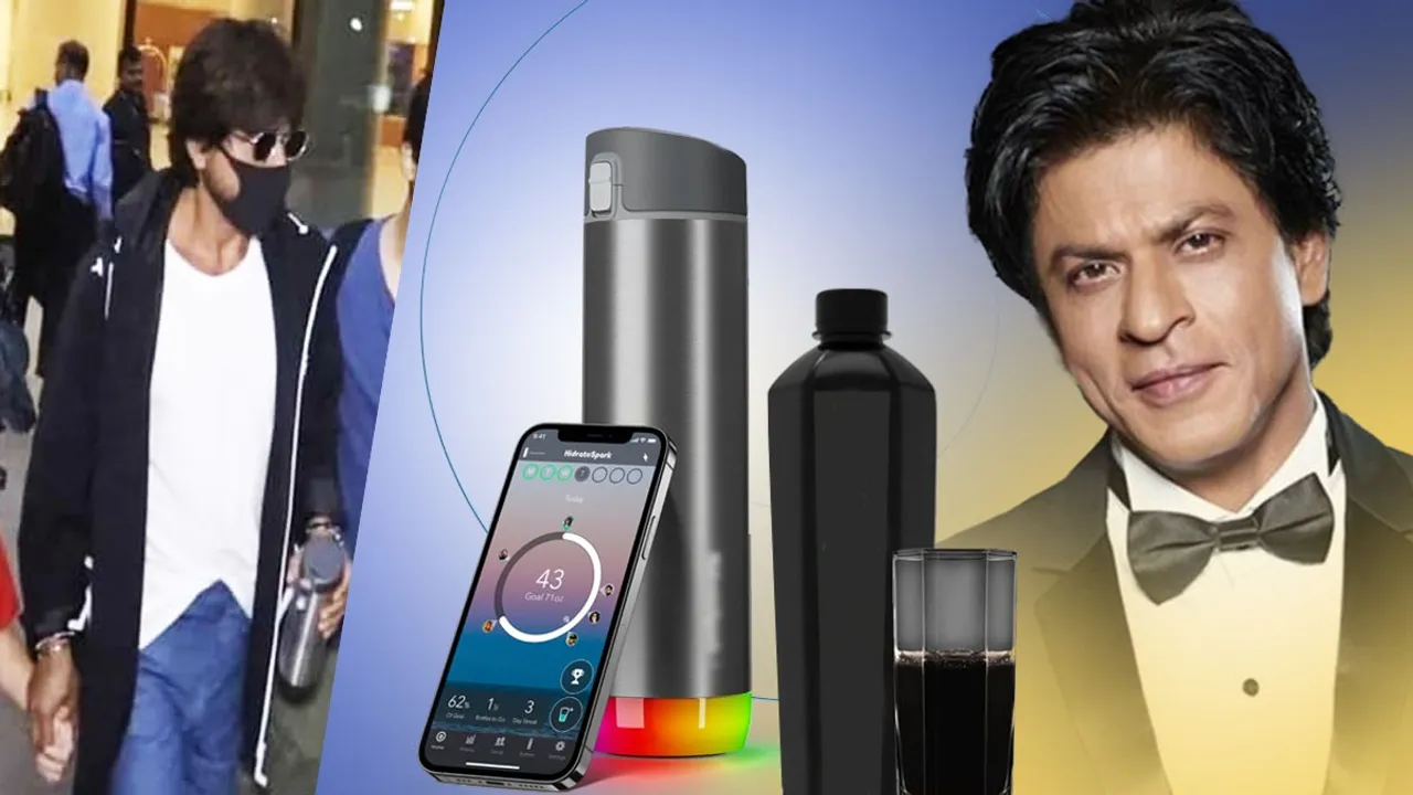 Shahrukh Khan, Black water, alkaline water, bluetooth water bottle, glowing water bottle, black water price