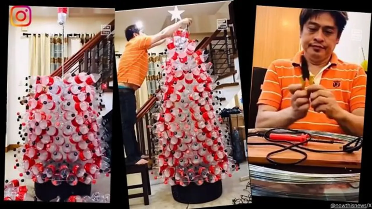 Plastic bottles Christmas tree 