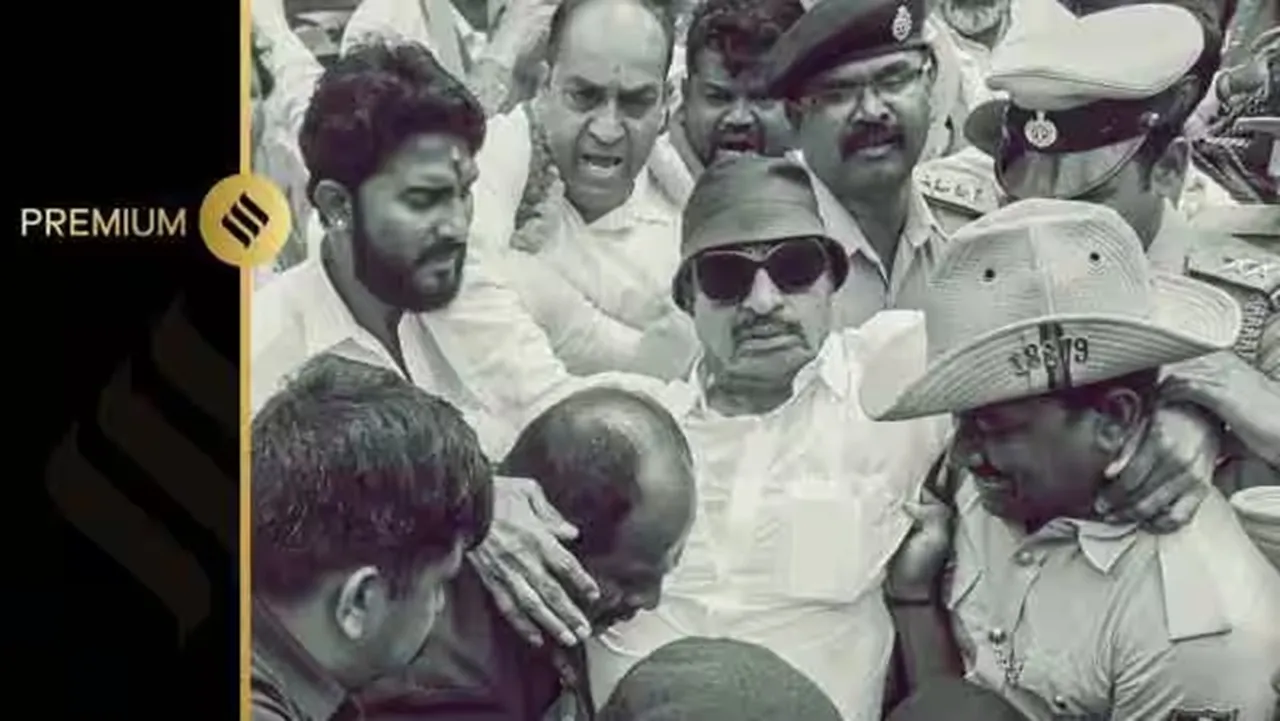 Vatal Nagaraj in  Cauvery Protest