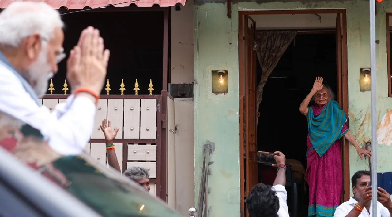 Prime Minister Narendra Modi conducts a roadshow in Rameswaram visit 