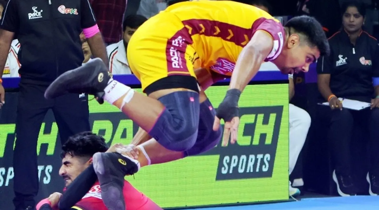 Telugu Titans vs Jaipur Pink Panthers PKL 11 Match 9 Results in tamil 