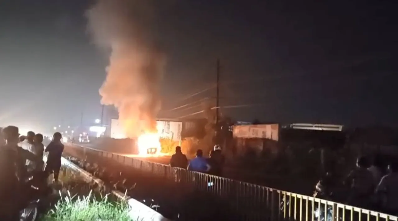 car fire