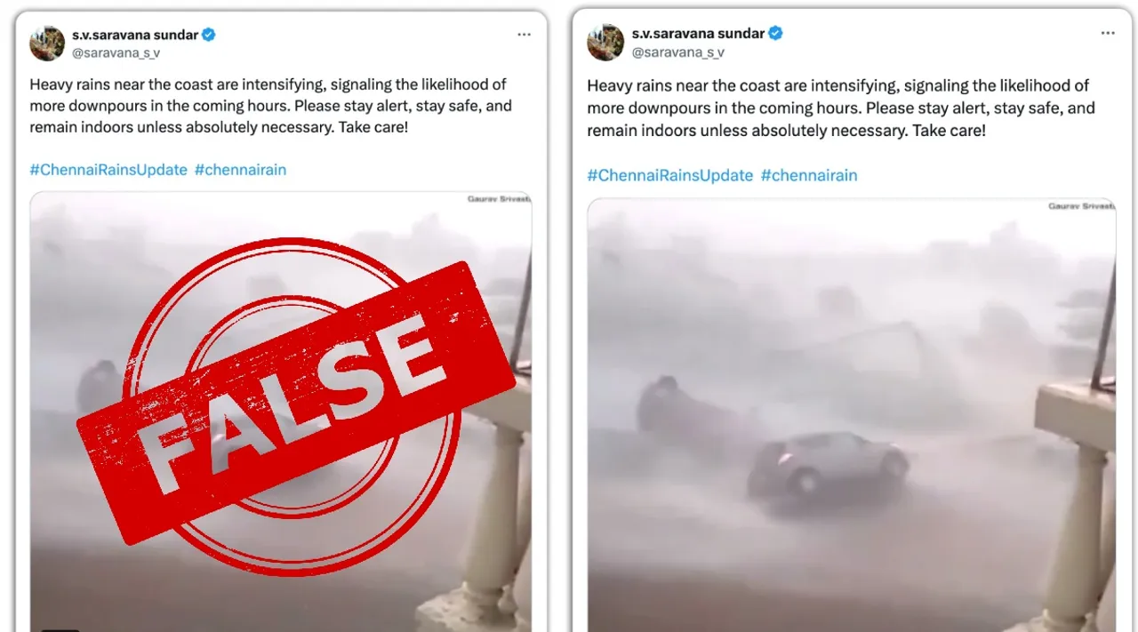 Fact Check 2016 car overturning video goes viral amid Chennai rains Tamil News