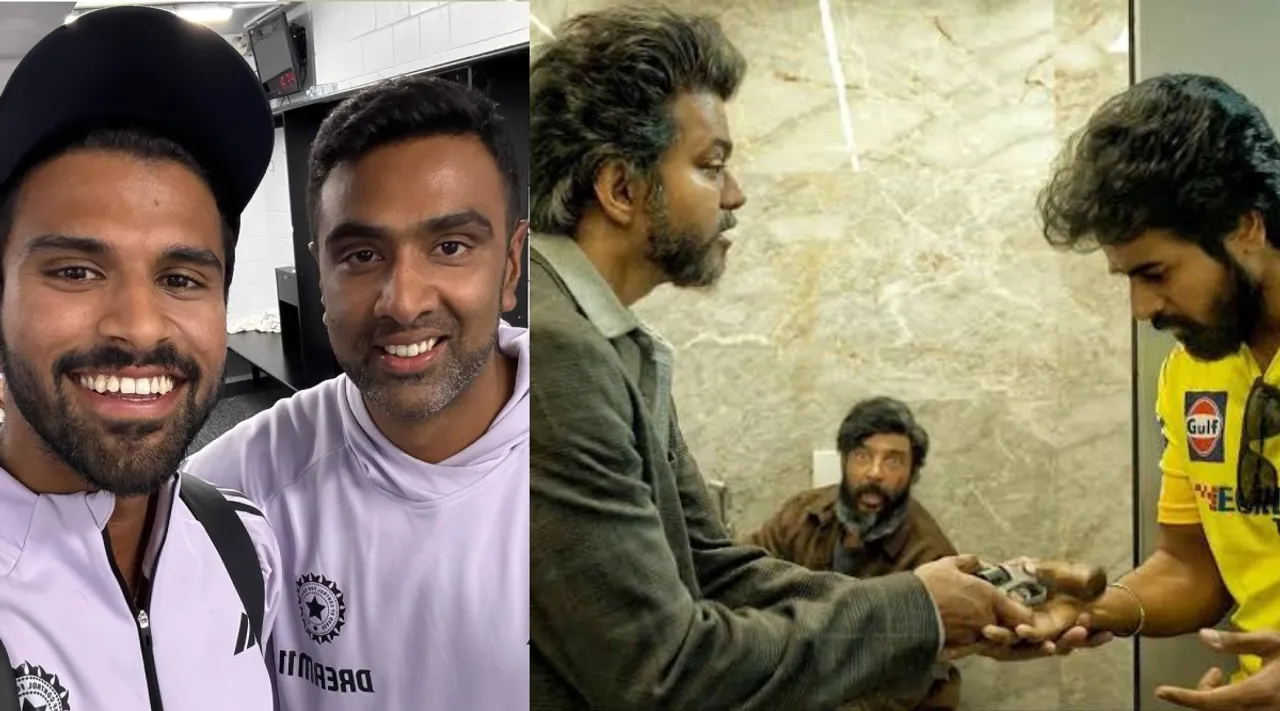 Ashwin re created the GOAT scene in real life with Washington Sundar Tamil News